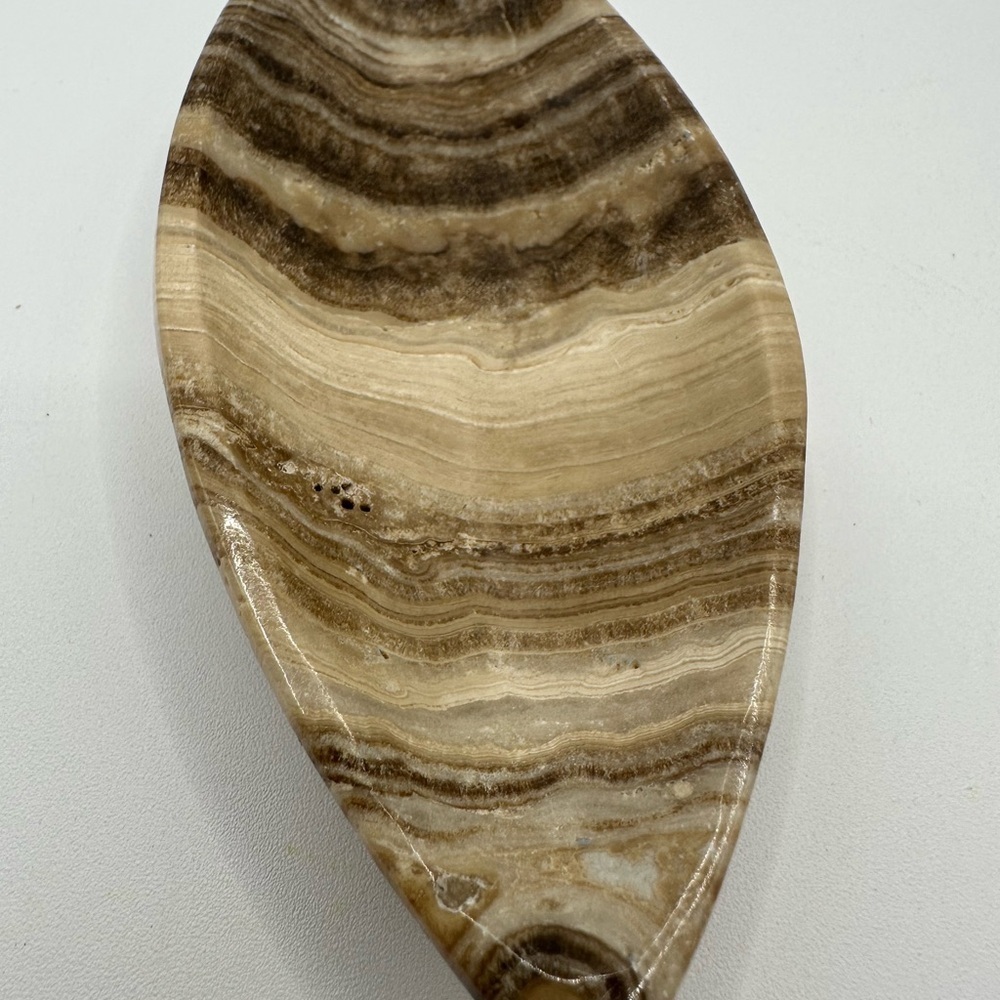Eye Shaped Chocolate Mexican Onyx Dish - Picture 4 of 6